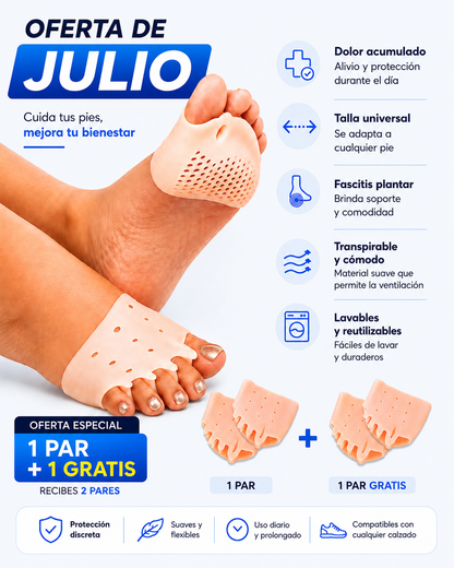 Almohadillas terapéuticas con Separador de dedos l PharmaToe™